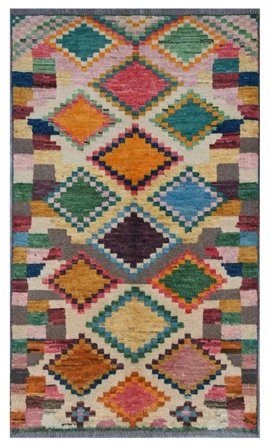 Moroccan Berber - Afghanistan 86X149 Bruin/Zwart Wol, Afghanistan