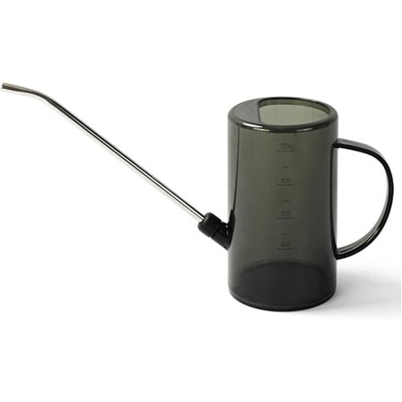 Modern 1L inomhus bevattningskanna med lång pip i rostfritt stål