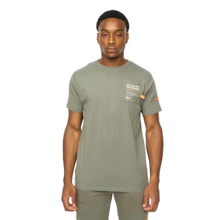 Duck and Cover Adamsberg T-shirt för män, L, mörk olivgrön