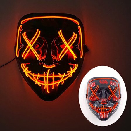 Luminous Cosplay DJ Marshmallow Mask Glowing Flash Mask DJ Musik Halloween Födelsedag Kostymtillbehör