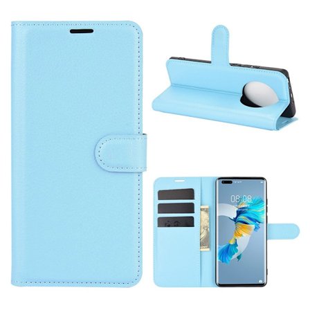 Classic Huawei Mate 40 Pro flip etui - blå