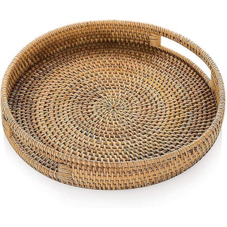 Rattanbricka 30 cm handvävd korgbricka