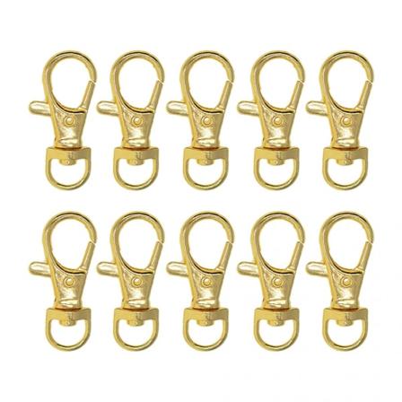 10 stycken svängbara hummerklokrokar i mässing Antik hummerutlösande hummerväska för bälte