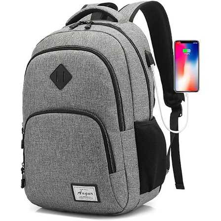 Laptop Backpack With Changer Water Resistant Travel Backpacks College Backpack School Bookbag Fit 15.6 Inch Laptop Work Business Backpack For Men