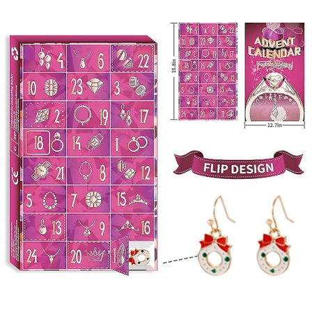 Smyckesadventskalender för kvinnor 2019 Jul Cc SXQ