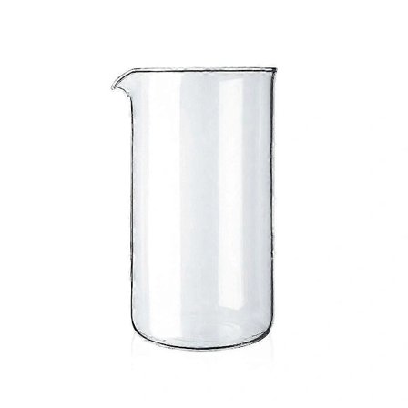 /EA/8-Koppars Kolv Ersättning i Glas, 1L Transparent, 10cm Diameter