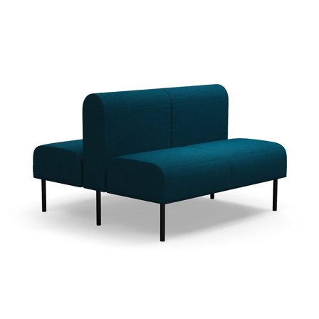 Modulsofa VARIETY, 2-Sitzer, doppelt, Stoff Blues CSII, petrol