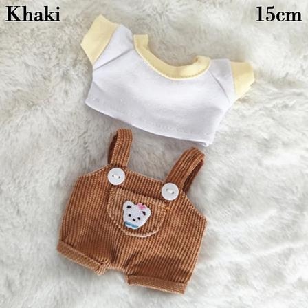 1 Sæt 20cm Dukketøj Mode Bomuldsbukser KHAKI 15CM Khaki 15cm
