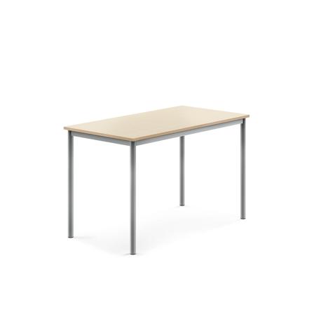 Tisch SONITUS, 1200x700x760 mm, Hochdrucklaminat Birke, alugrau