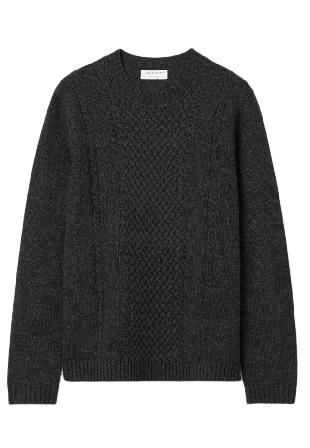 Tiger of Sweden Harry RWS Stickad Tröja i Merinoull Kabelstickade tröjor Herr Grå M