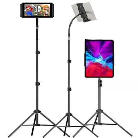 Golvstativ för iPad Pro 12.9 Air 2 3 4 20 till 50 tum Justerbar Tabletthållare iPhone 12 Mini Pro Promax Mobiltelefon~03088