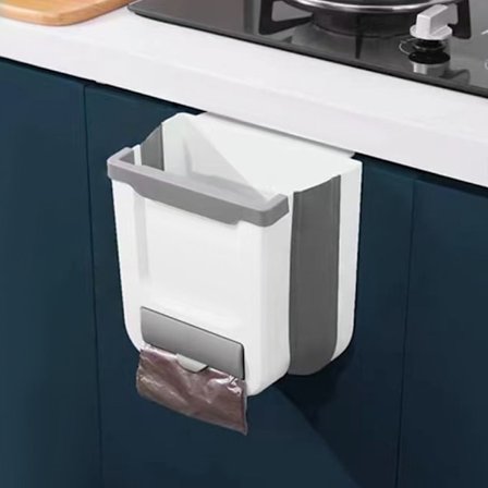 7/10L hengende søppelbøtte Sammenleggbar søppelbøtte GRÅ 7L