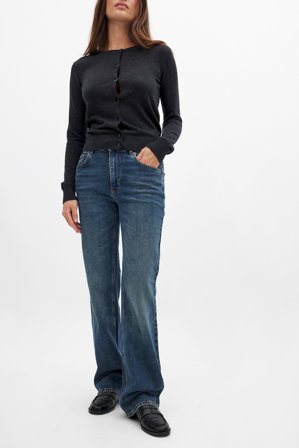 Camille Charriere x NA-KD Jean droit taille mi-haute - Jeans taille mi-haute - Bleu - EU 42