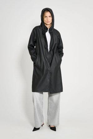 Stockholm Long Raincoat Black