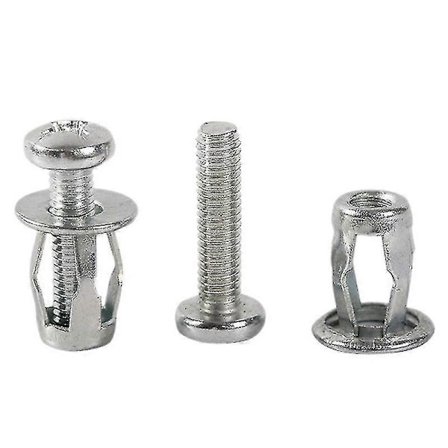 20 stk. M5x25 Jack Nuts Bil Metallskrue Petal Nut Med Skrue For Hul Vegg Jernhud