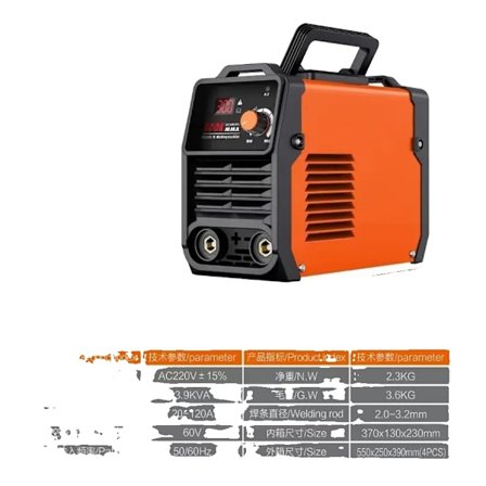 Svetsmaskin, 300K-MMA, Ingångsspänning 220V, Lättviktsdesign,EU 220V