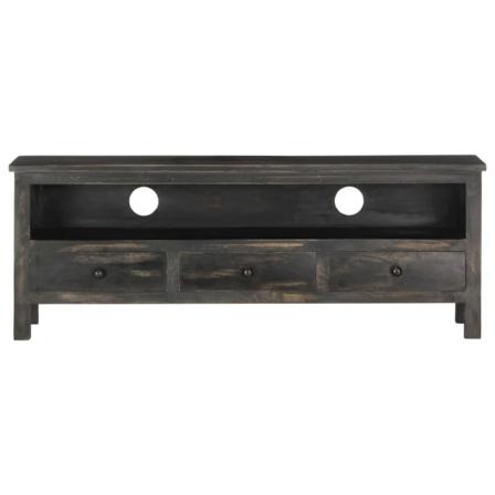 Vidaxl Tv-bänk Svart 120x30x45 Cm Massivt Mangoträ Svart