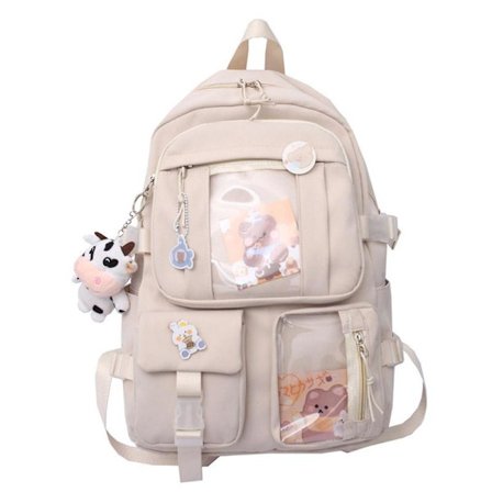 Backpack for Teenage Girls with Adjustable Shoulder Straps Large Capacity Smooth Zipper High School Student Bookbag