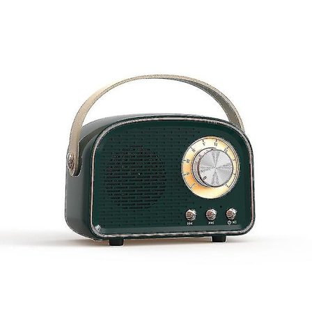 Dw21 Vintage Radio Bt Högtalare_Italiensk Design, Mörkgrön