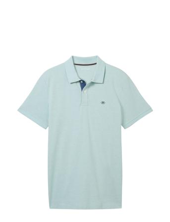 Basic Polo With Contrast Tom Tailor Blue