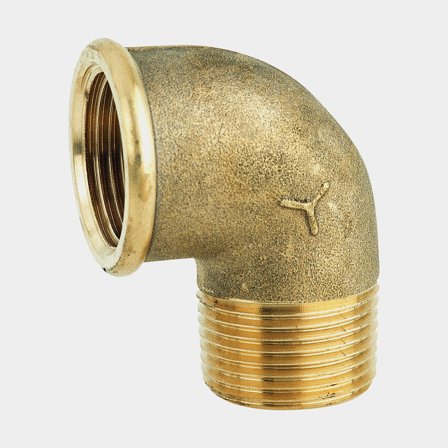 Rörvinkel Maestrini 90° Elbow Male/Female, mässing, vinklad 90°, 1/2" G (BSP) (invändig) till 1/2" G (BSP) (utvändig)