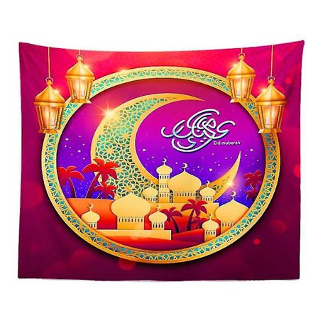 Kultaisen Moskeijan Kuun Lyhty Tapetti Seinävaate Koti Dorm Sisustus