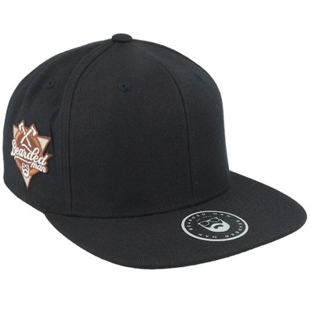 Bearded Man - Nero snapback Cappellino - Sports Team Side Patch Black Snapback @ Hatstore