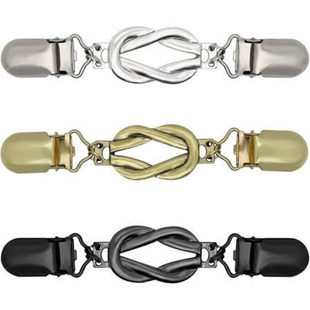 /EA/3 stk. Genserklips Cinch-klips Vintage Kjoleklips Rygg Cinch Sjal Cardigan Krage Klips for å stramme Kjole Bukse Midje Strammer for Kvinner