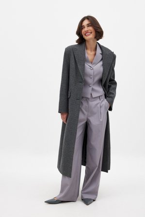 NA-KD karierte Mantel - Frühlingsjacken - Grau/Karo - EU 38