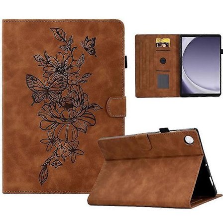 Til Samsung Galaxy Tab A9+ Etui PU Læder Tablet Cover med Kortholder Stand