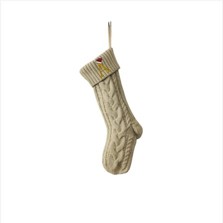 Personlig Broderad Bokstav A Julstrumpa - Festlig Juldekoration