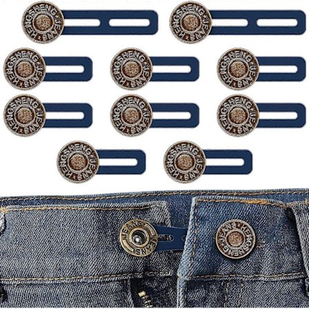 10-pak Bælteforlænger til Bukser, Bukseforlænger, Taljeforlænger til Kvinder, Bælteforlænger til Mænd