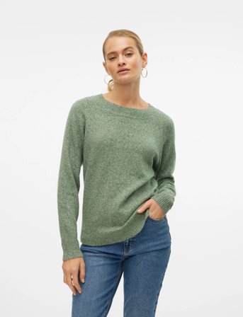 Vero Moda Vmdoffy Ls O-Neck Blouse Ga Noos - Green - M