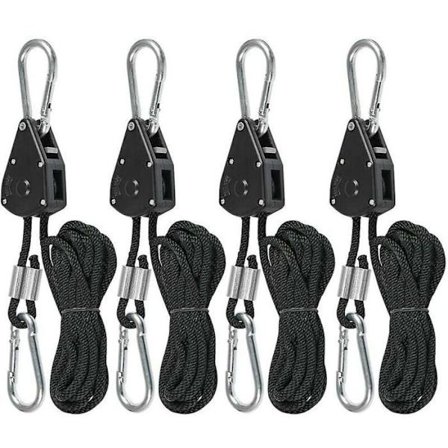 Lyftlina Metall Trissa Markise Telt Tau Strammer 2 Par Svart-