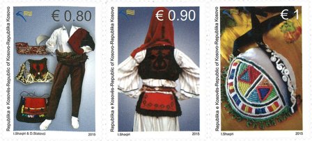 Kosovo - Nationaldragter - Postfrisk sæt 3v