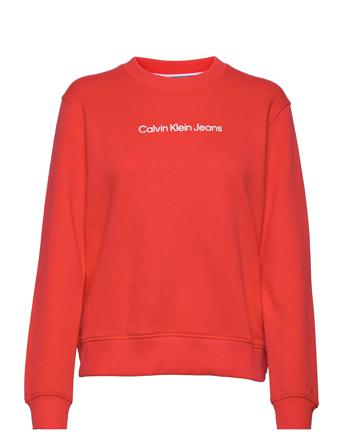 Shrunken Institutional Crew Neck Red Calvin Klein Jeans