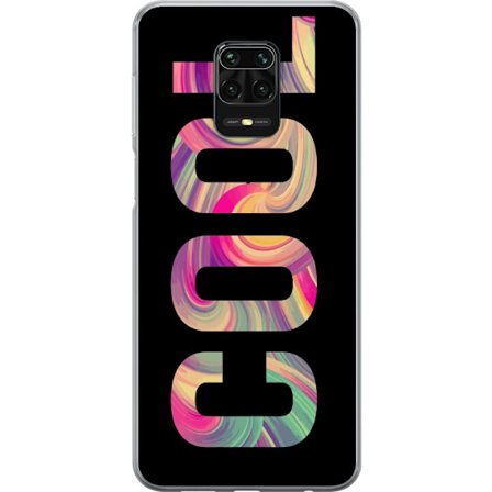 Yhteensopiva Puhelinkuori Xiaomi Xiaomi Redmi Note 9S Nykytaiteellinen typografia taiteilu sanaa LOVE nestemäisissä sateenkaariväreissä mustaa tau