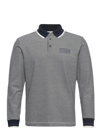Two-T Lon Polos Long-sleeved Harmaa Tom Tailor
