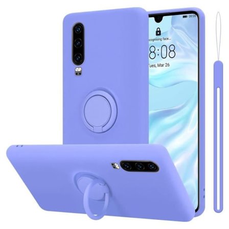 Fodral till Huawei P30 Skal i LIQUID LIGHT LILA Fodral Skydd i silikon TPU mobiltelefon