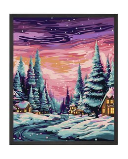 Paint By Numbers Vinterby - WizardiArt