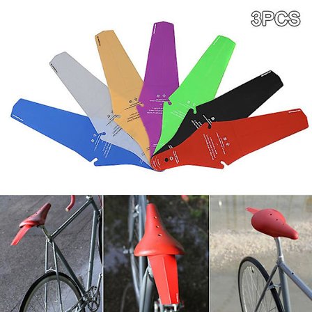 3 stk. Cykel Ass Saver Cykel Bagskærme Mudguard Mud Guard Vej Mtb