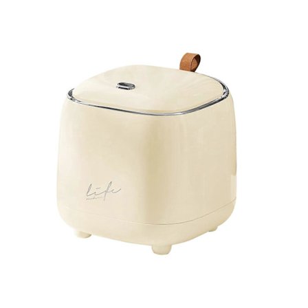 Bordskiva Papperskorg, Mini Skrivbord Papperskorg, Liten Soptunna med Lock Ljusgul för Sminkbord, Kontor, Rum, Bil