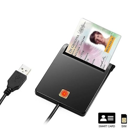 ROCKETEK SCR1 USB 2.0 Smart CAC-kortläsare ID SIM Bank-kort Adapter