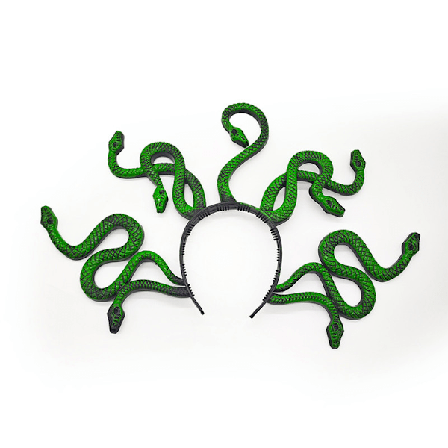 Medusa Slangehodeband Gullgudinne Hodepynt