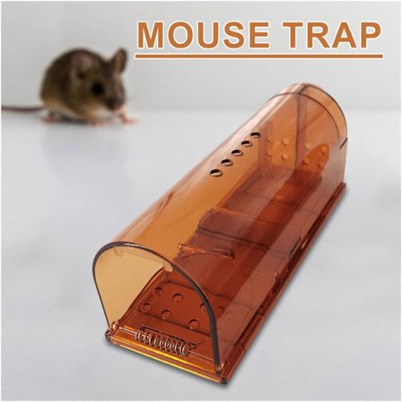 Humane No Kill Live Catch and Release Musefeller, Gjenbrukbare med Rengjøringsbørste - 2 Pakning