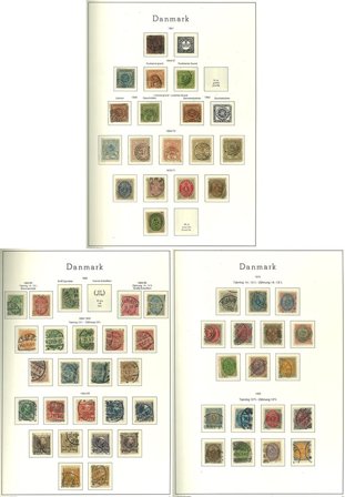 Danmark til 1992 - Samling i 1 frimærkealbum - Stemplet