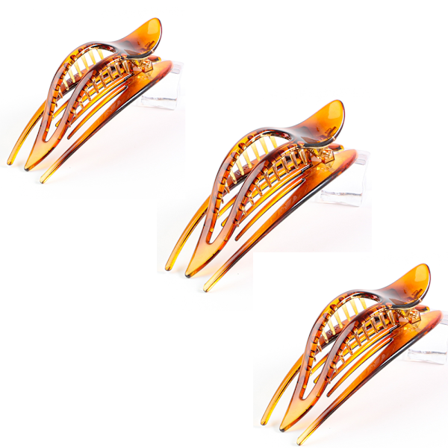 Franske buede hårklemmer til kvinder - skridsikre, stærkt greb, behageligt greb