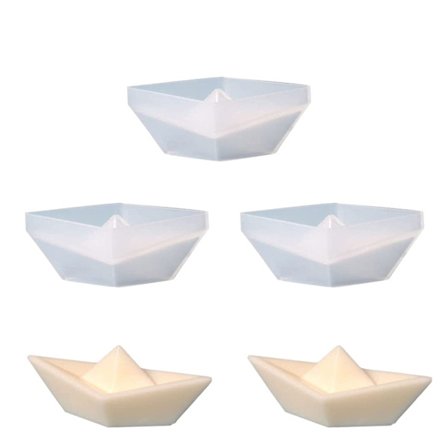 3 små båtlys, silikonformer, harpiks silikonlys