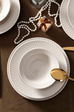 Hermia - Middagsuppsättning (18 delar) Jerry - Beige - Serviser - Från Homeroom