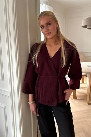 AnneIC Cardigan Bordeaux S/M